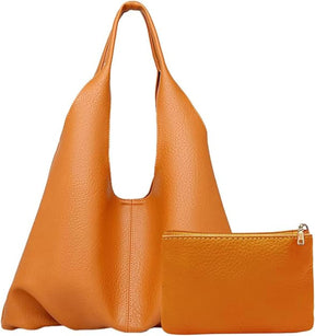 BOLSA DE COURO FLAIR COM NÉCESSAIRE