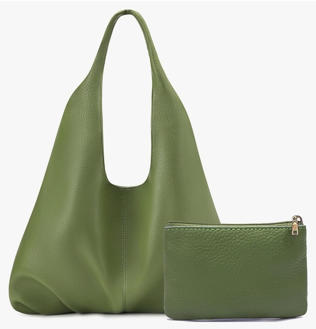 BOLSA DE COURO FLAIR COM NÉCESSAIRE