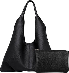 BOLSA DE COURO FLAIR COM NÉCESSAIRE
