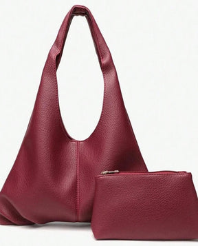 BOLSA DE COURO FLAIR COM NÉCESSAIRE