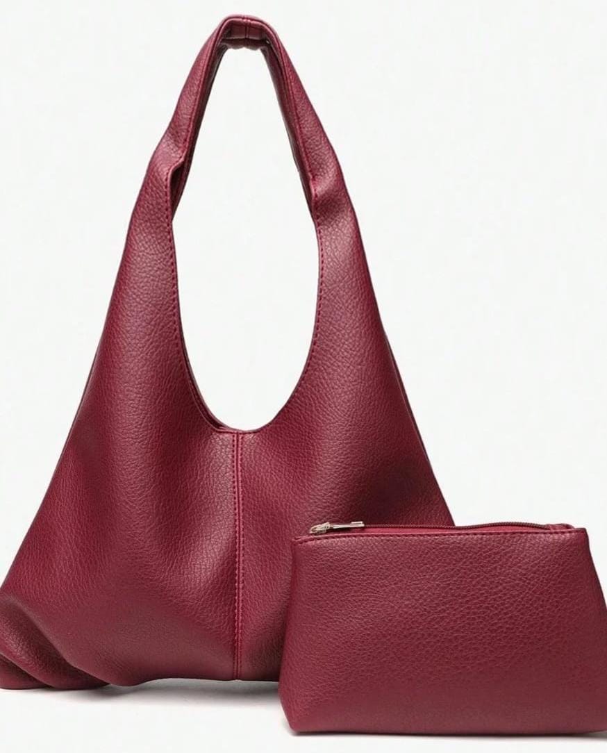 BOLSA DE COURO FLAIR COM NÉCESSAIRE
