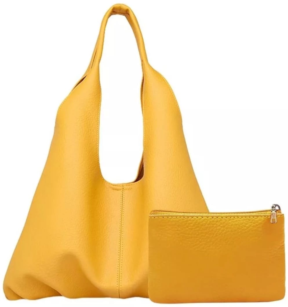 BOLSA DE COURO FLAIR COM NÉCESSAIRE