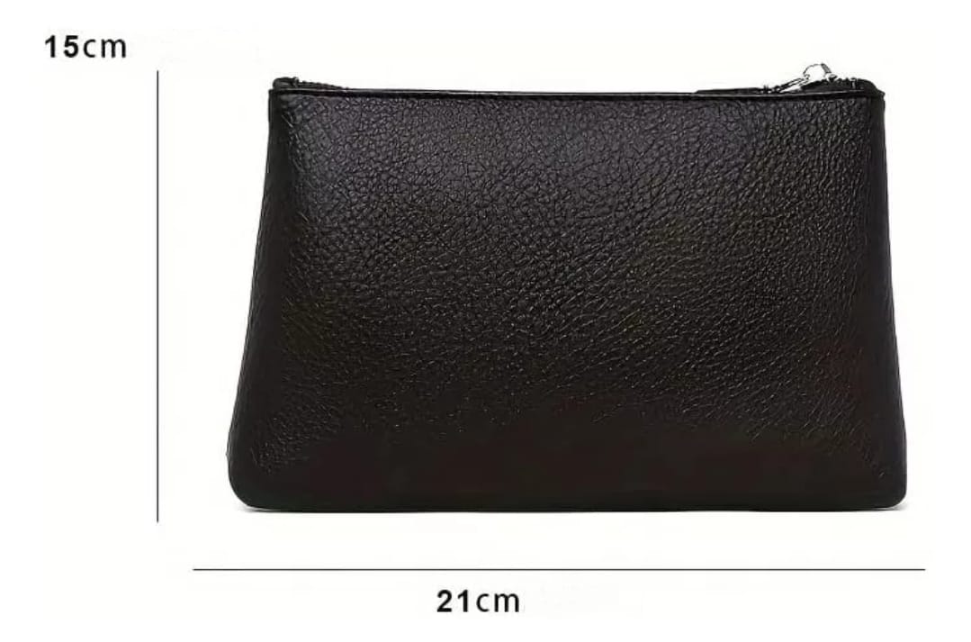 BOLSA DE COURO FLAIR COM NÉCESSAIRE