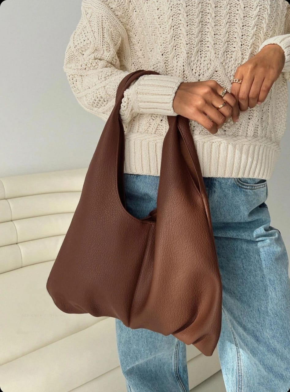 BOLSA DE COURO FLAIR COM NÉCESSAIRE