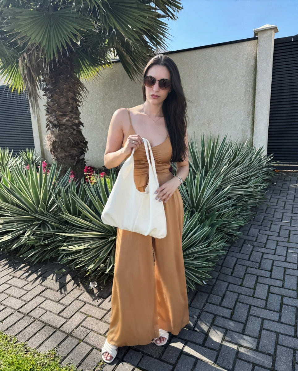 BOLSA DE COURO FLAIR COM NÉCESSAIRE